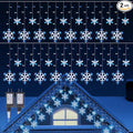 Minetom Christmas Snowflake Lights - 2 Pack 13 ft 192 LED Icicle Lights with 16 Drops 12 Modes and Timer IP65 Waterproof Connectable Christmas Light for House Eave Window Indoor Outdoor Decoration