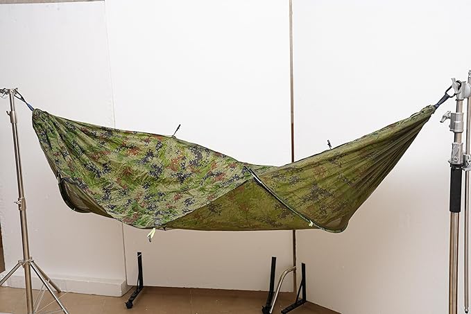 Camouflage Mosquito &amp UV Protection Camping Hammock | 290x140cm Large Size | Lightweight &amp Portable for Outdoor Backpacking Hiking Camping Trips