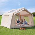 Inflatable Blow Up Tents for CampingWaterproof Oxford Hot Tent with Manual PumpSpacious Easy Setup Inflatable Camping Air Tent for Family Glamping