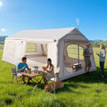 Inflatable Blow Up Tents for CampingWaterproof Oxford Hot Tent with Manual PumpSpacious Easy Setup Inflatable Camping Air Tent for Family Glamping