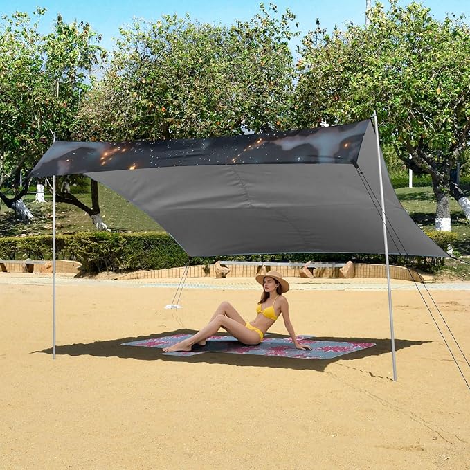 Camping Sun Shelters Fox Sleeping in Clouds Beach Canopy 126 * 110.2in