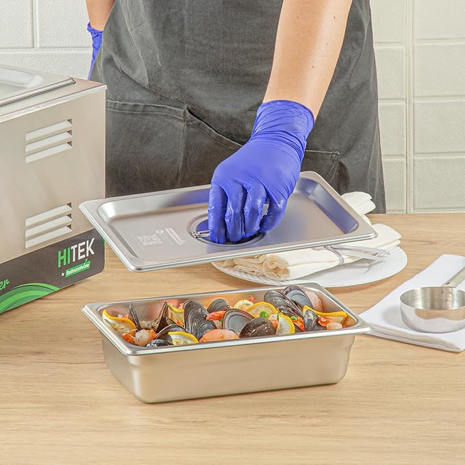 Restaurantware Stainless Steel Steam Table Pan Cover 1 Pack of 1/4 Size Heavy-Duty Hotel Pan Lid Polished Exterior Freezer-safe Dishwasher-safe For Commercial Kitchens Catering Events