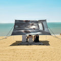 ALAZA Sharks Driving Funny Animals Beach Tent Sun Shelter UPF50+ Protection Beach Shade Canopy w/ 4 Sandbags for Outdoor Camping Fishing Backyard Fun Picnic 10x9 ft