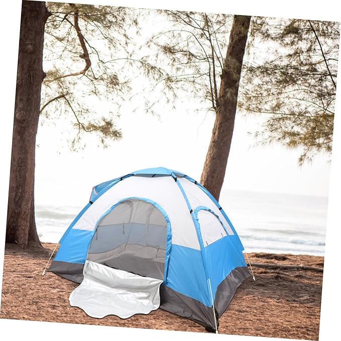 POPETPOP 1Set Portable Beach Tent Convenient Sunshade Shelter for People Wear Resistant Design with Ventilation Windows Easy Setup for Camping Hiking and Beach Activities