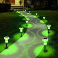 St. Patrick's Day Solar Lights Outdoor 8 Pack Green Solar Pathway Lights Outdoor Mushroom LED Waterproof Lighting Stake for Outside Yard Path Garden Lawn Patio Landscape Decorations