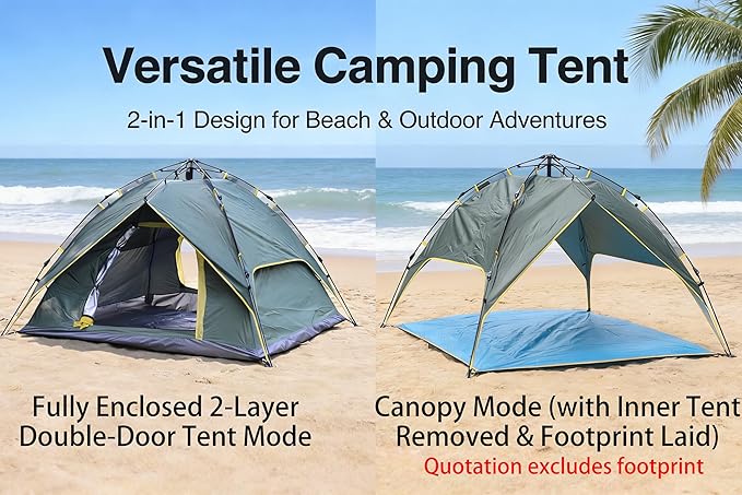 Wind tour Automatic Tent Waterproof Double-Layer pop-up Hydraulic Tent Outdoor Picnic Camping