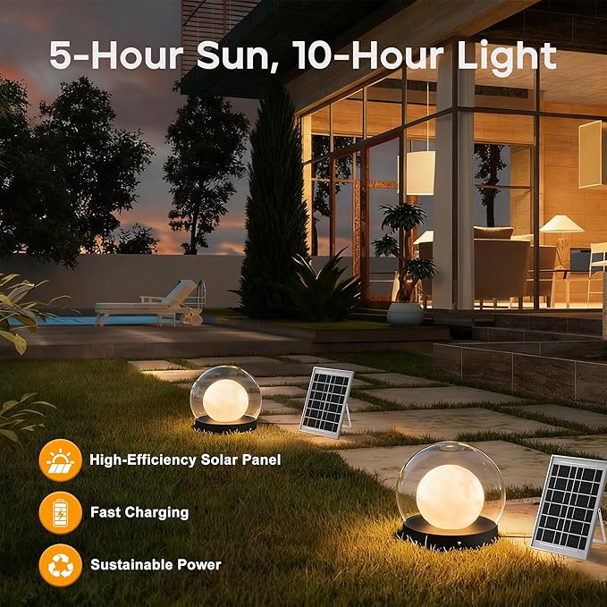 Solar Post Lights IP54 Modern Pillar Light Waterproof Column Lamp Outdoor Dusk to Dawn Solar Post Cap Light with 3200K LEDFence Deck Cap Lights for Garden Deck Patio Outside Lighting (Lampshade)