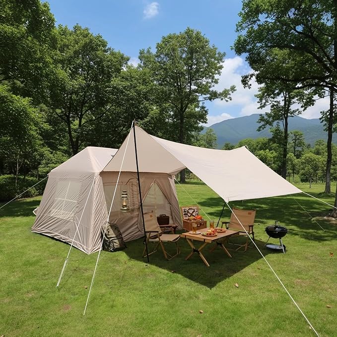 Inflatable Camping Tent with Detachable Top: 4 Season Windproof Outdoor Shelter - Stargazing Observatory Tent for Astronomy Enthusiasts &amp Night Sky Observation