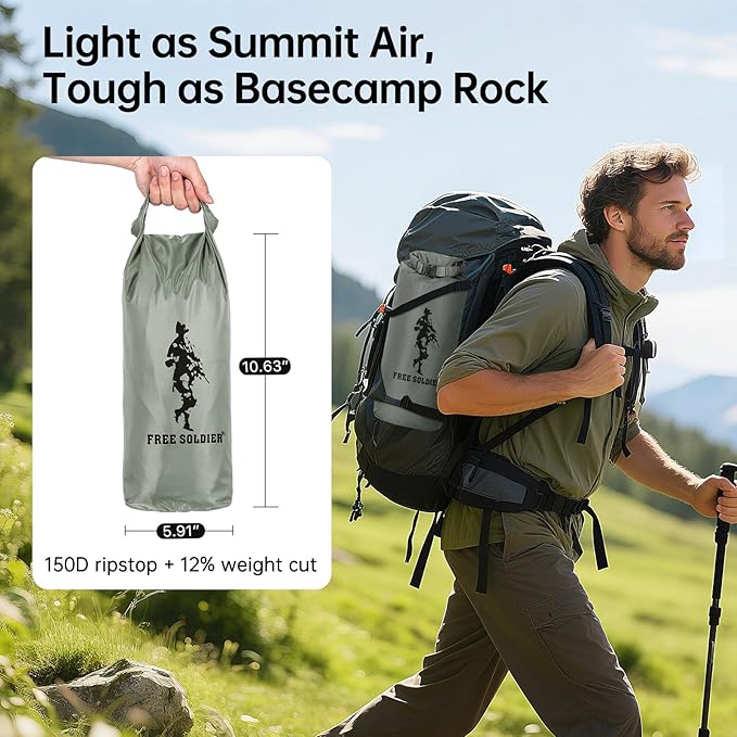 Free Soldier Waterproof Portable Tarp Multifunctional Outdoor Camping Traveling Awning Backpacking Tarp shelter Rain Tarp