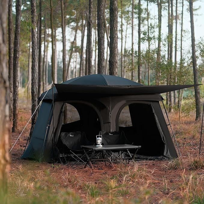 Vidalido Tents6-8 Person Camping Tent with Extended Vestibule2 Room Weather Resistant Family TentsEasy Install Waterproof Outdoor Tent for Backpacking and Camping Hiking