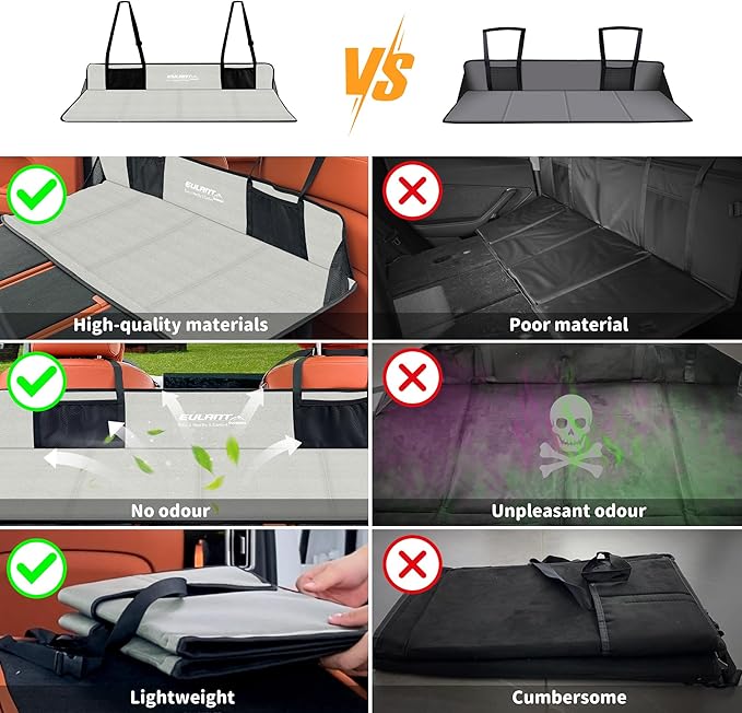 Portable Air Mattresses for SleepingCar Rear Seat Mattress Extension PlateFolding Car Bed MattressIncrease Travel Trunk Space &amp Car Bed Camping Space for Car/SUV/Model Y/3-Camping Essential ﻿