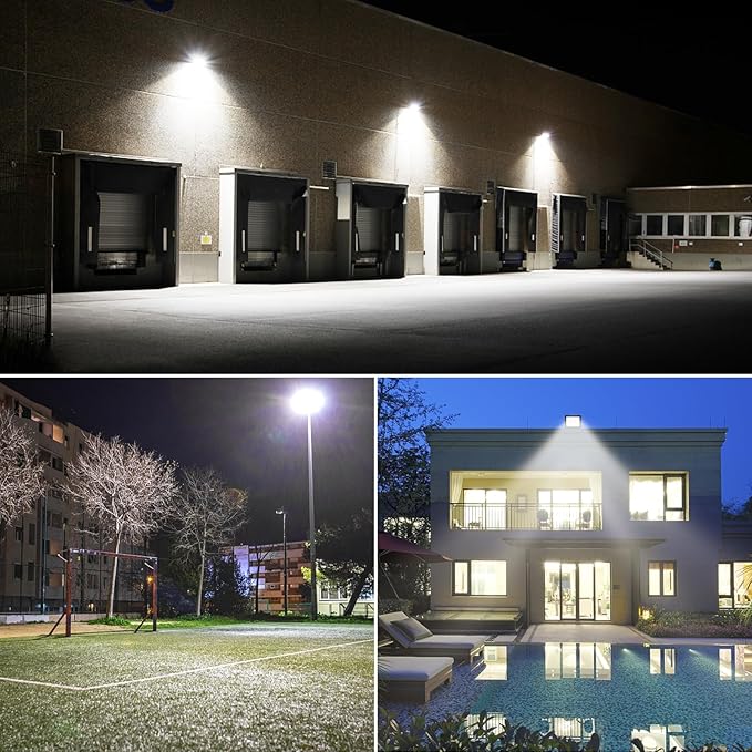 150W Motion Sensor Flood Light Outdoor 15000 LM Outdoor LED Spotlight IP66 Waterproof 6000K Daylight Security Lights for Garden Garage Yard Sports Ground 110V