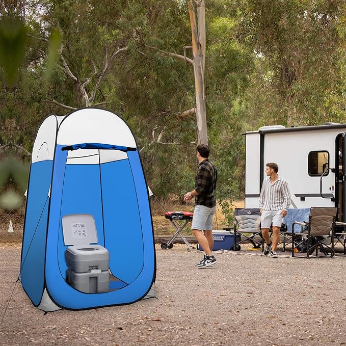 Leader Accessories Pop Up Shower Tent Dressing Changing Room Privacy Portable Camping Shelters 4' x 4' x 78 H Extra-Large Space