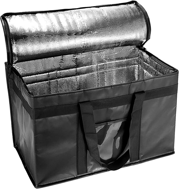 Yalin XXXL Large Insulated Cooler Bag Styrofoam Cooler of Keep Food Hot or Cold Reusable Double Zipper Food Delivery Bag for Grocery Shopping 23 W x 15 H x 14 D