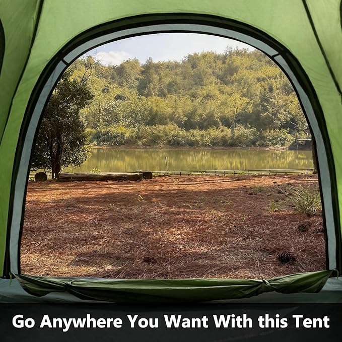 MOON LENCE Pop Up Camping Tent 3-4 Person Portable Automatic Instant Tent Windproof for Camping Hiking Mountaineering