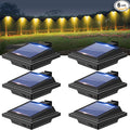 Gutter Solar Patio Decor Lights 40 LED Deck Outdoor Waterproof Fence for Wall Backyard Porch Pool Step Stairs Yard Garden Pathway (6 Pack-Black Warm White)
