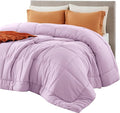 Bedsure Comforter Duvet Insert - Quilted Comforters Cal King Size All Season Duvet GentleSoft Down Alternative Bedding with 8 Tabs Gifts for Women/Men Light Purple Cal King 96 X 102 Inches