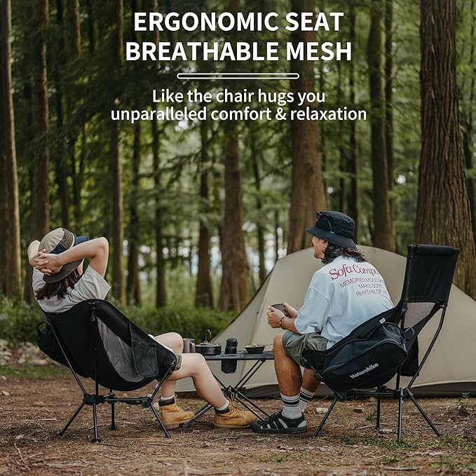 Naturehike Ultralight Camping Chair Portable Backpacking Chair with Storage Bag Lightweight Compact Collapsible Camp Chair