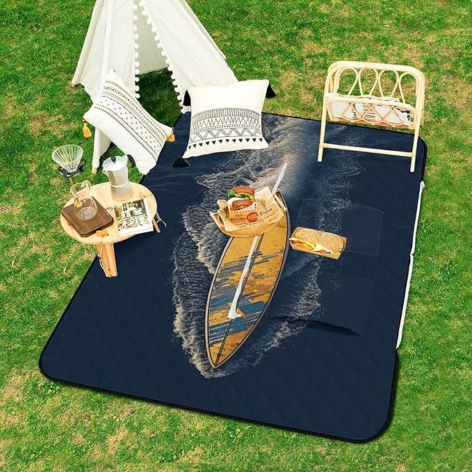 Zipper Surfboard Style Picnic Mat Suitable for Travel Camping Park Or Home Use