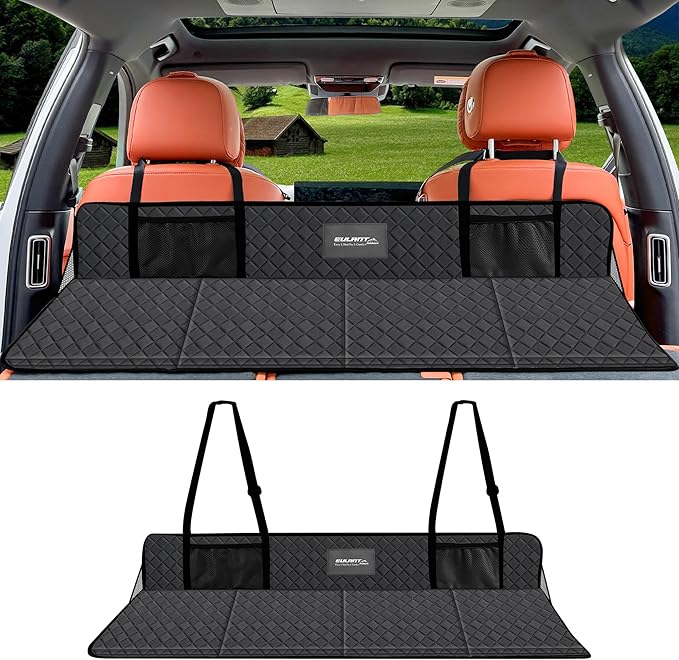 EULANT Portable Air Mattresses for SleepingSynthetic Leather Car Rear Seat Mattress Extension PlateFolding Car Bed Mattress Increase Travel Trunk Space &amp Car Bed Camping Space for Car/SUV/Model