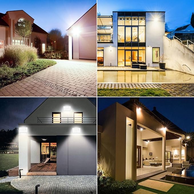 2 Pack 50W Led Outdoor Flood Light Exterior Flood Lights Led Stadium Lights Plug in Flood Light with 59 Inch Line for Yard Playground LawnGardenGaragesBasketball Court Stadium