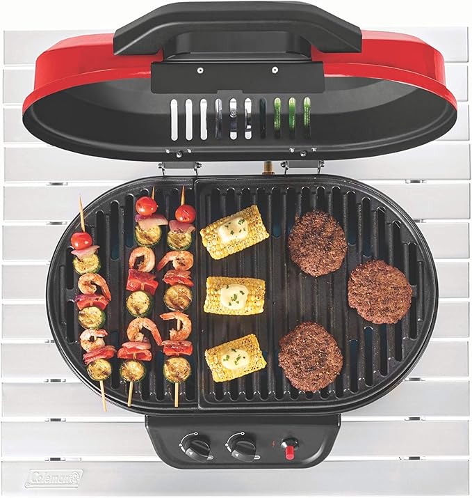 Coleman RoadTrip 225 Portable Tabletop Grill 2-Burner Gas Grill with Matchless Ignition &amp Adjustable Temperature Control 11000 BTUs of Power for Grilling Tailgating Camping BBQ &amp More