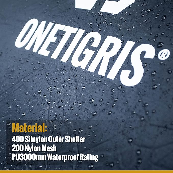 OneTigris COMETA Camping Tent Detachable Inner Mesh Tent &amp Portable Carry Bag Included Easy Setup Waterproof Windproof Tunnel Tent for Outdoors Camping Canoeing Beach Travel Picnic