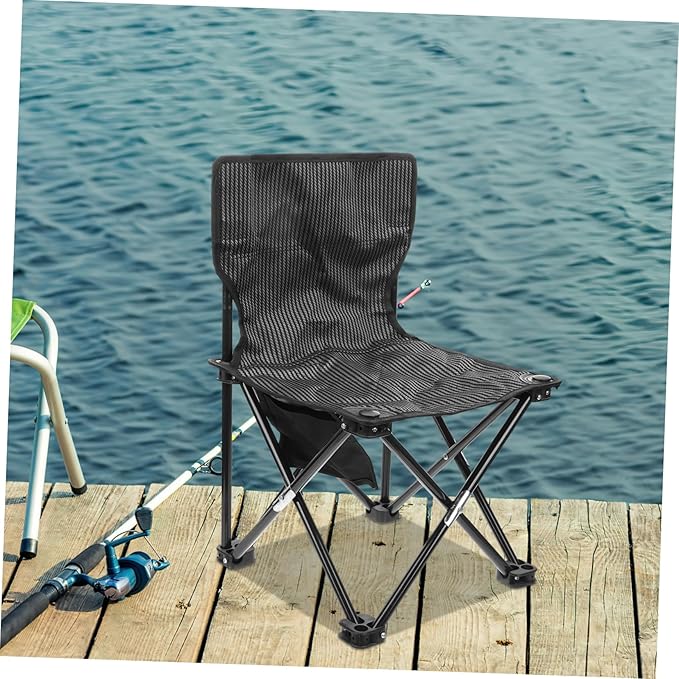 BESPORTBLE Portable Folding Camping Chair Carrying Bag Comfortable Beach Chair for Fishing Outdoor Activities Lightweight Design for for Picnics and Backyard Use