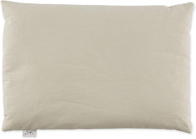 Bucky 100% Buckwheat Filled Pillow Collection Standard 23x16 Natural Twill