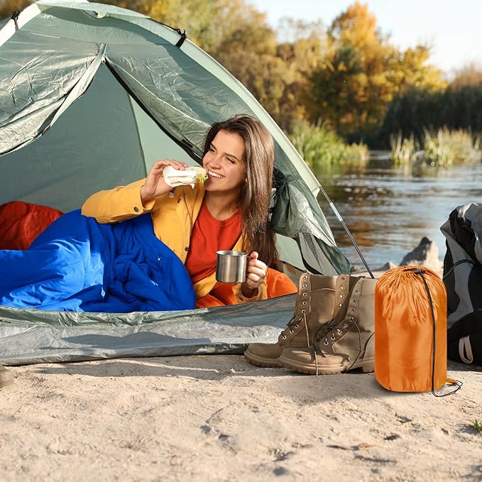 Tudomro Camping Sleeping Bag for Adults Lightweight Packable Waterproof Camping Gear Equipment to Keep Warm for Outdoor Backpacking Hiking Travel