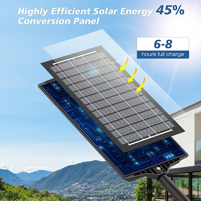 Solar Lights Outdoor Waterproof - Super Bright Solar Street Lights Outdoor Dusk to Dawn with Motion Sensor and Remote Control Wide Angle Commercial LED Street Light IP67 Waterproof 4 Packs