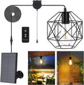 Solar Pendant Light - Outdoor/Indoor Solar Chandelier with Pull Cord Perfect for Home Chicken Coop Porch Barn Greenhouse Patio Garden
