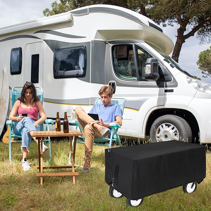 Handcart Covers Watertight Wagons Cart Covers Camping Trolley Covers Foldable Handcart Protective Guard for Camping Cart