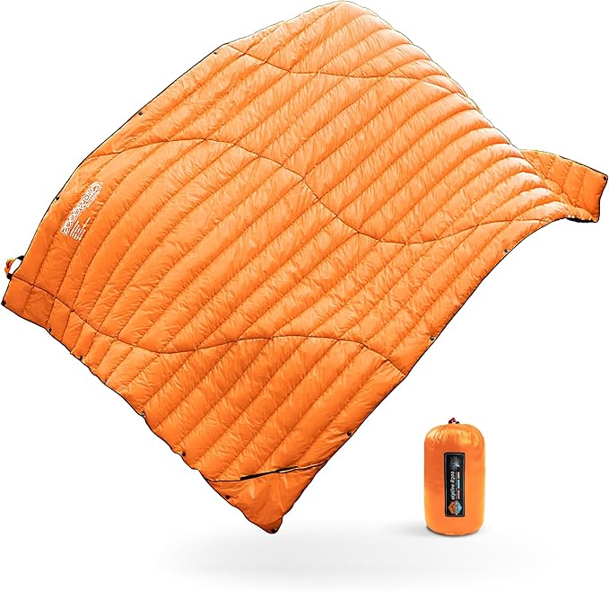 ZOOOBELIVES Ultralight Down Camping Blanket - 1.35lbs 650 Fill Power Puffy Quilt. Compact &amp Warm Comforter for Travel Beach Hammock Backpacking - Elevate Your Outdoor Comfort - AlpliveR300