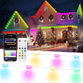 Permanent Outdoor Lights for House -Eaves Lights 50FT with 25 IC+RGBCW LED IP67 Waterproof Smart Outside LED Christmas Light with App/Remote Eternity Lighting for Holiday/Daily