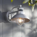John Timberland Oberlin Rustic Industrial Farmhouse Outdoor Barn Light Fixture Galvanized Dusk to Dawn Motion Sensor 9 Clear Seedy Glass for Exterior Deck House Porch Yard Patio Outside Garage