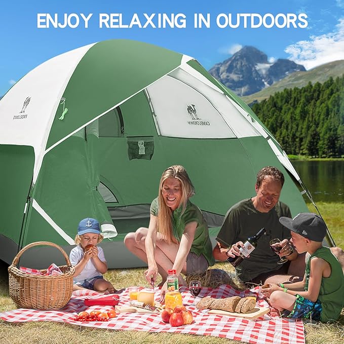 CAMEL CROWN 4/6 Person Tent Waterproof Lightweight Portable Backpacking Tent for Outdoor Camping Hiking