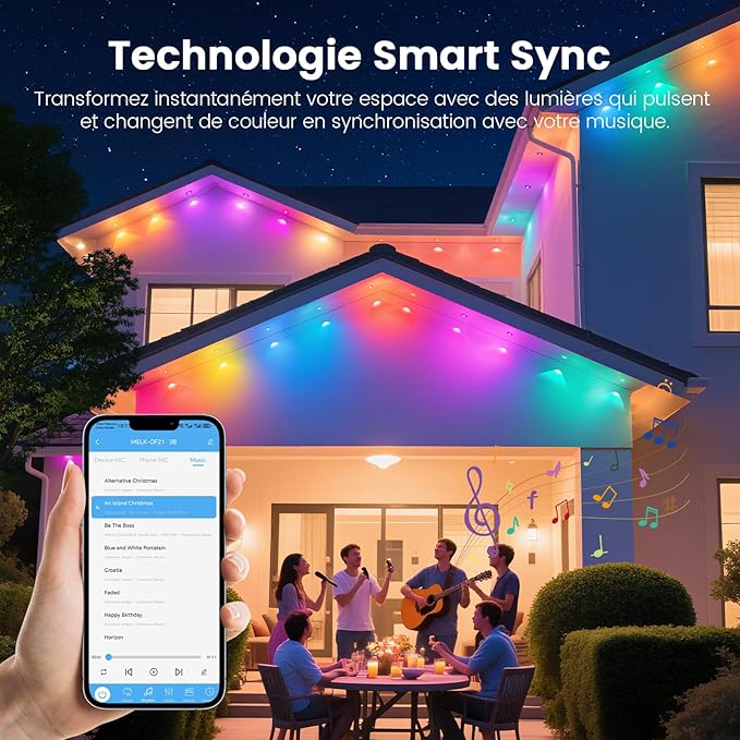 Permanent Christmas Lights Outdoor DIY App &amp Bluetooth Music Waterproof Ip65 200 Ft Permanent Outdoor Lights for Soffit Fence Garage Landscape Patio.