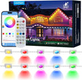 LunaSync Permanent Outdoor Lights 150ft RGBIC Smart LED Eaves Lights with App &amp Remote Control IP67 Waterproof 50 Scene Modes for Christmas Holiday Pool Party &amp Daily Decor