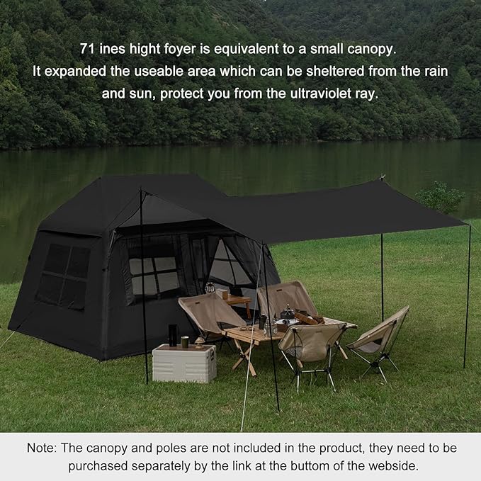 3-4 Person Inflatable Camping Tent Blow Up Tent with Hand Pump Easy Setup Waterproof Inflatable Tent Cabin