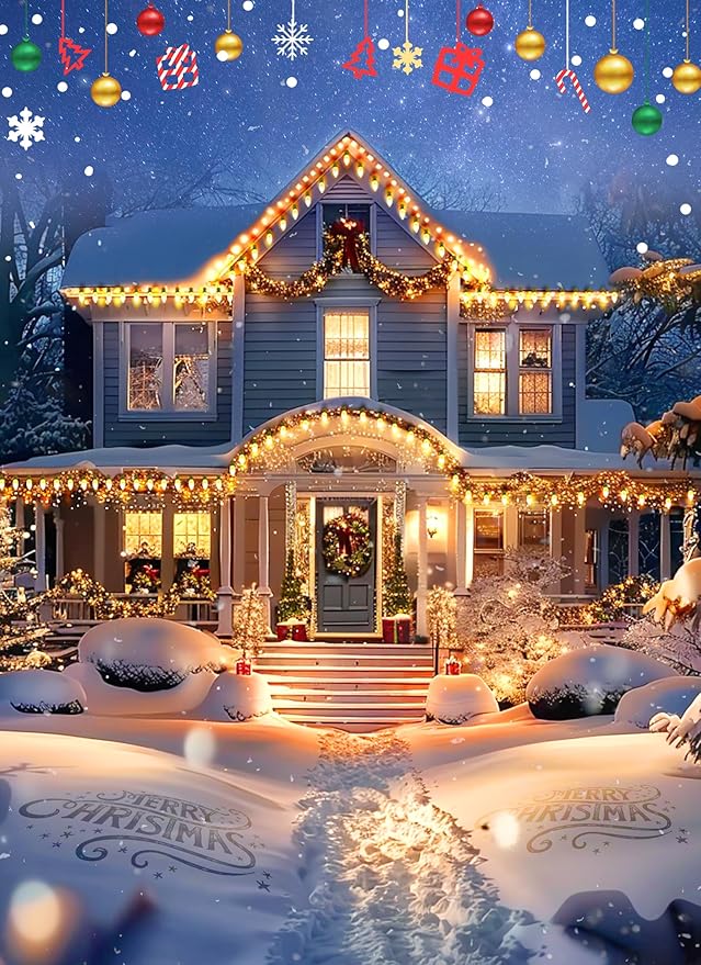 Brightown C7 LED Warm White Christmas Lights Outdoor 100FT String with 100 Plastic Bulbs Traditional Hanging Holiday Lights for Christmas Tree Patio Fence Roofline Xmas Decorations