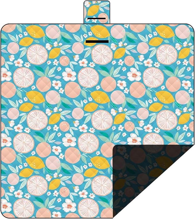 Dimatic Cute Picnic Blankets 78x78 Extra Large Beach Blankets Waterproof Sand Proof Foldable Portable for Outdoor Family Camping