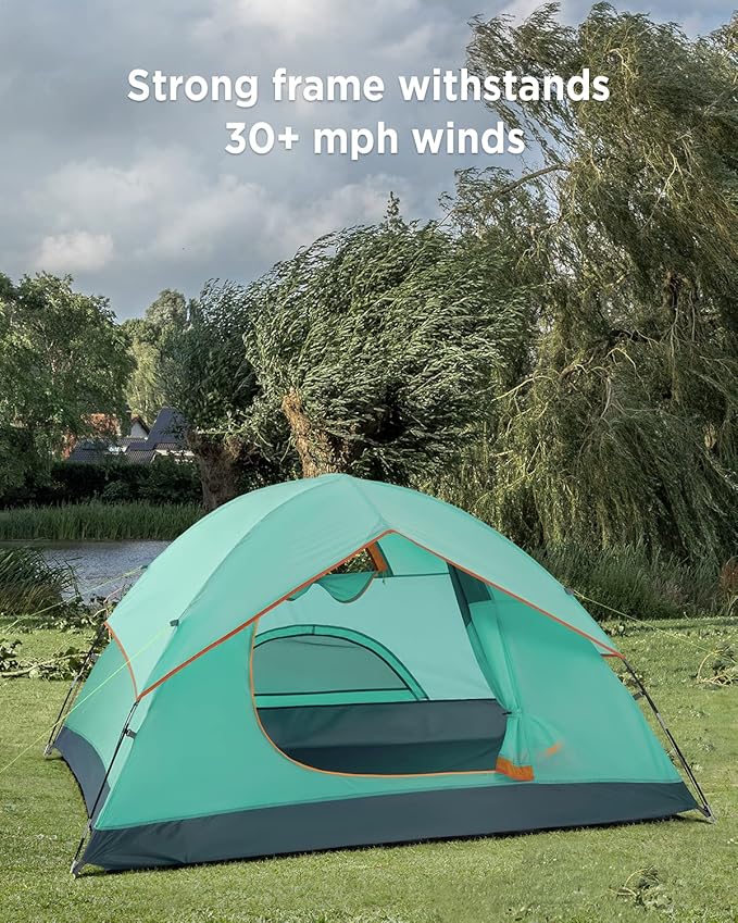 Ciays Camping Tent Waterproof Family Tent with Removable Rainfly and Carry Bag Lightweight Tent with Stakes for Camping Traveling Backpacking Hiking Outdoors