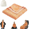 Travel Blanket Airplane - Ultra Soft &amp Lightweight Knit Design Compact Airplane Blanket53x72 InchStylish Travel Shawl Wraps for FlightsOfficeHome UseTravel Essentials &amp Gifts