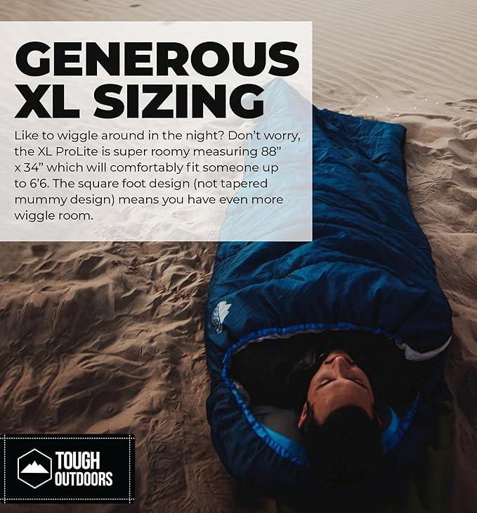 Tough Outdoors Sleeping Bags for Adults &amp Kids Sleeping Bags Girls Boys Teens - Camping Sleeping Bag for Backpacking- Cold Warm Weather &amp Summer Sleeping Bag - Lightweight Waterproof Compact S