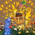 Solar Lights Outdoor Garden Decor Hummingbird Hanging Watering Can Landscape Lights Waterproof Outside Decorations for Yard Front Porch Patio Backyard Gardening Gift for Mom Grandma Women Birthday