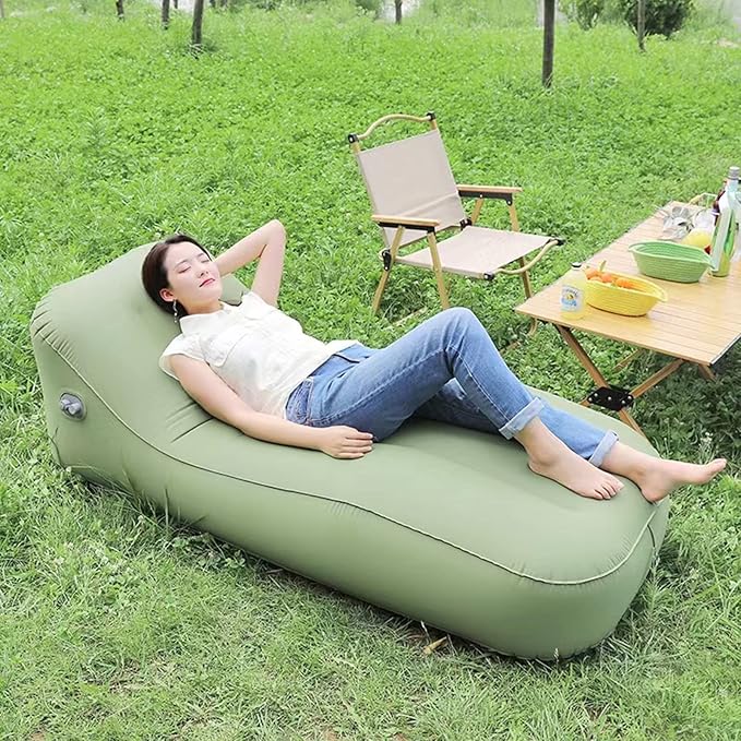 Portable Inflatable Sofa Bed Inflatable Recliner Outdoor Camping Leisure Can Store Electricity Sofa Inflatable Chair Camping Accessories