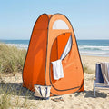 4x4ft Pop Up Privacy Shower Tent with Top Window 3.6lbs Liightweight Dressing Room Portable Toilet Stall with Carry Bag for Camping Beach Outdoors (Orange)