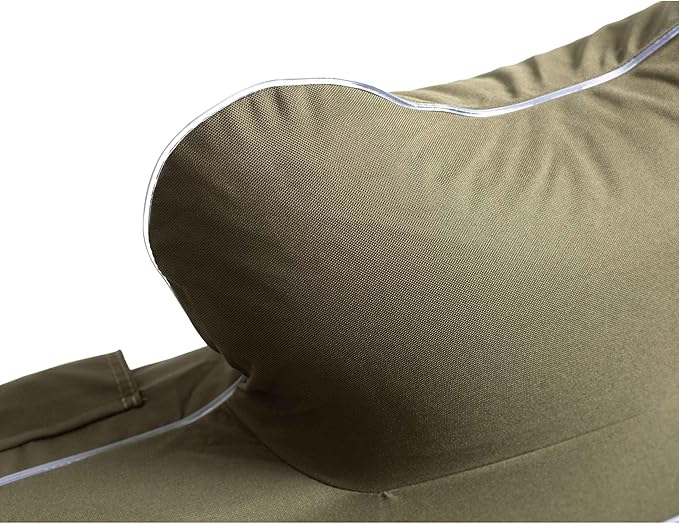 COODY Air Sofa Inflatable Couch for Home &amp Outdoor Blow Up Camping Sofa Built-in Pump Portable Folding Couch Glamping Inflatable Double Chair Movie Loveseat - 61x32x32 (Khaki)
