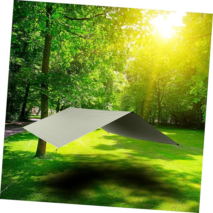 Toyvian 1Set Sunshade Camping Tarp UV Protection Canopy for Outdoor Activities Green Tent for People for Picnics and Camping